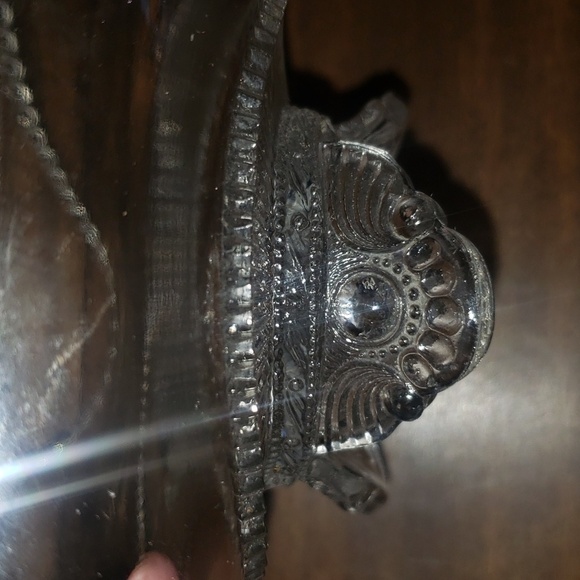 Vintage Clear Banana Boat BonBon Dish Beaded Edge - Picture 4 of 6